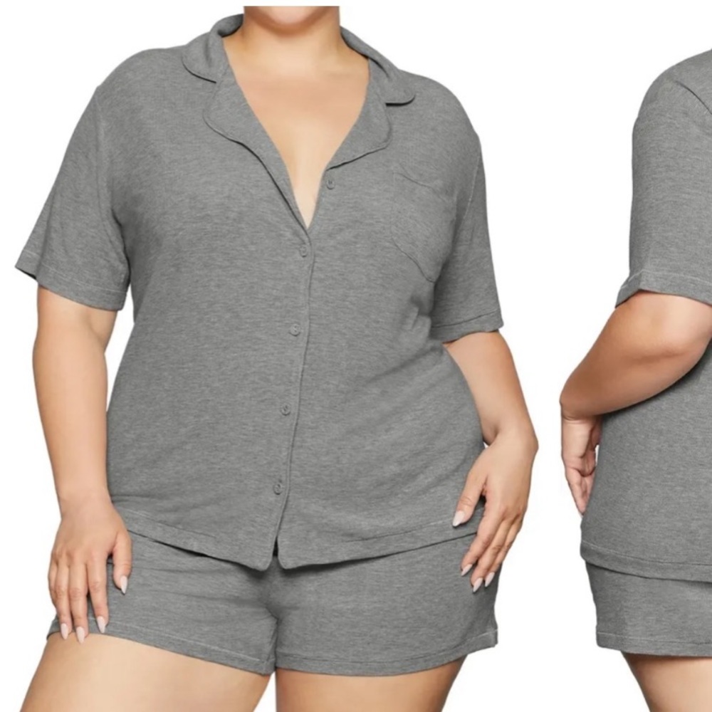 Skims soft lounge ribbed short pajamas size medium